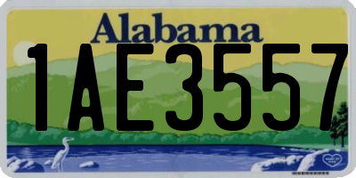 AL license plate 1AE3557