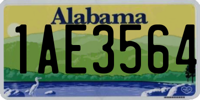 AL license plate 1AE3564