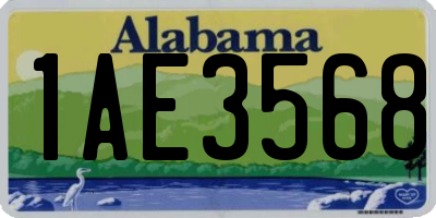 AL license plate 1AE3568