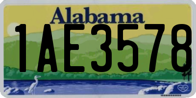 AL license plate 1AE3578
