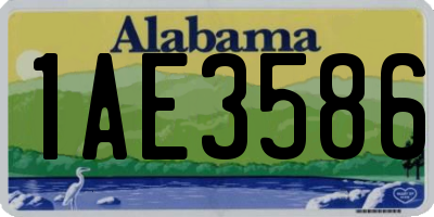 AL license plate 1AE3586