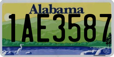 AL license plate 1AE3587