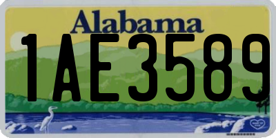 AL license plate 1AE3589