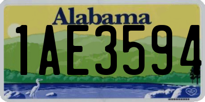AL license plate 1AE3594