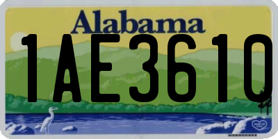 AL license plate 1AE3610