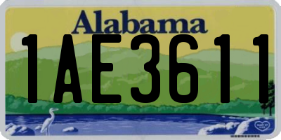 AL license plate 1AE3611