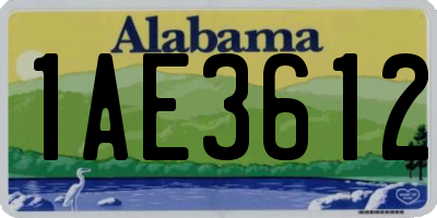 AL license plate 1AE3612