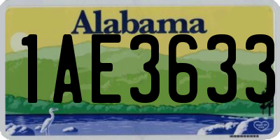 AL license plate 1AE3633
