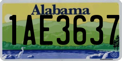 AL license plate 1AE3637