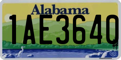 AL license plate 1AE3640