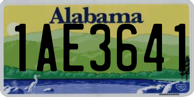 AL license plate 1AE3641