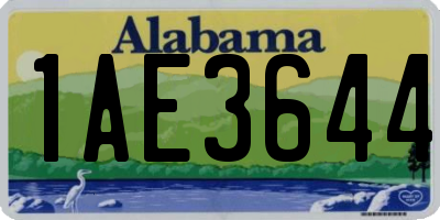 AL license plate 1AE3644