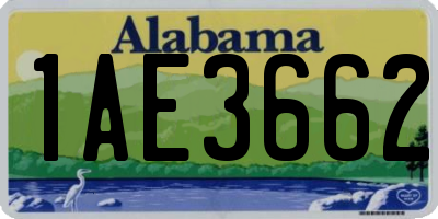 AL license plate 1AE3662