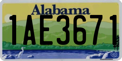 AL license plate 1AE3671