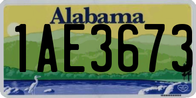 AL license plate 1AE3673
