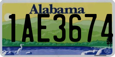 AL license plate 1AE3674