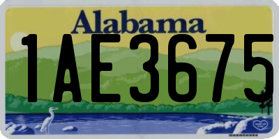 AL license plate 1AE3675