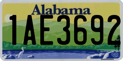 AL license plate 1AE3692
