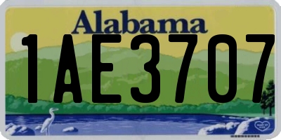 AL license plate 1AE3707