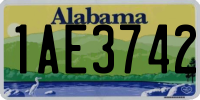 AL license plate 1AE3742