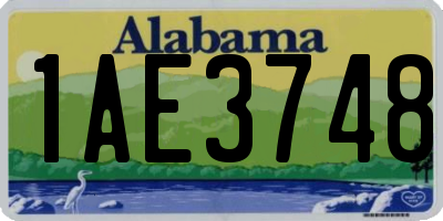 AL license plate 1AE3748
