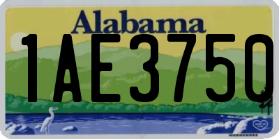 AL license plate 1AE3750