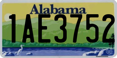AL license plate 1AE3752
