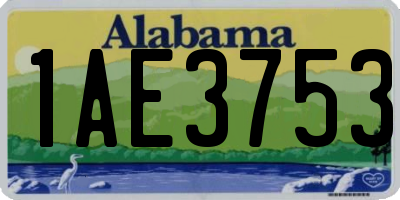 AL license plate 1AE3753