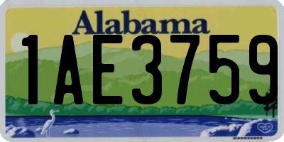 AL license plate 1AE3759
