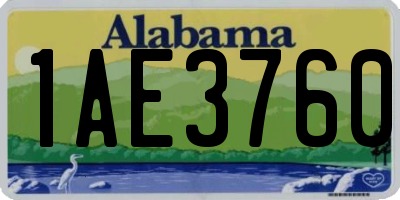 AL license plate 1AE3760