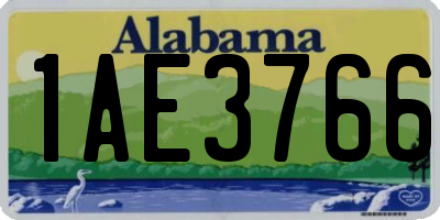 AL license plate 1AE3766