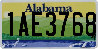 AL license plate 1AE3768