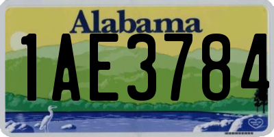 AL license plate 1AE3784