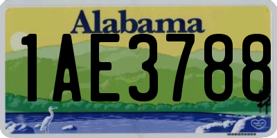 AL license plate 1AE3788