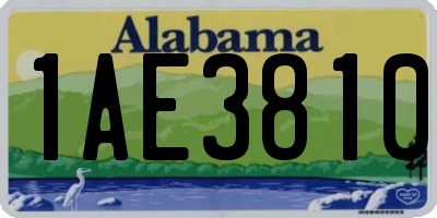 AL license plate 1AE3810