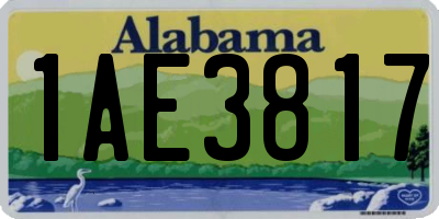 AL license plate 1AE3817