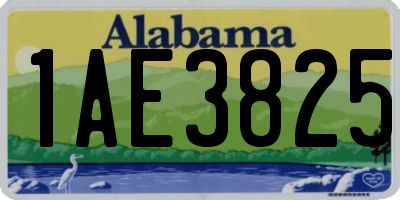AL license plate 1AE3825