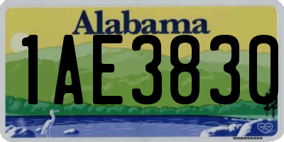 AL license plate 1AE3830