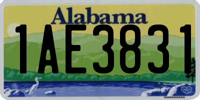 AL license plate 1AE3831