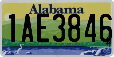 AL license plate 1AE3846