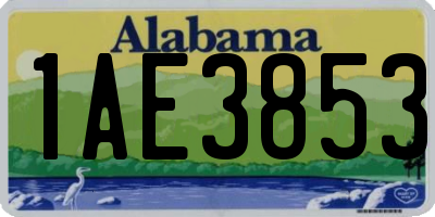 AL license plate 1AE3853