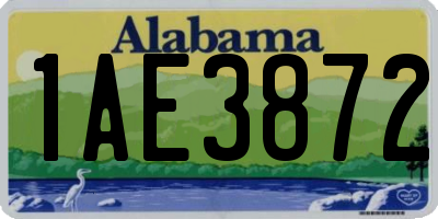 AL license plate 1AE3872