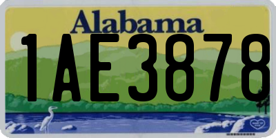 AL license plate 1AE3878