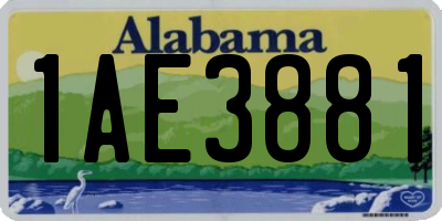AL license plate 1AE3881