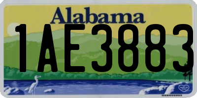AL license plate 1AE3883