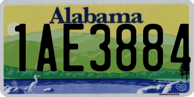 AL license plate 1AE3884