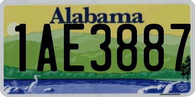 AL license plate 1AE3887