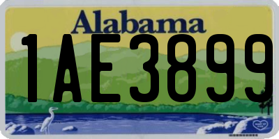 AL license plate 1AE3899
