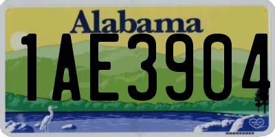 AL license plate 1AE3904