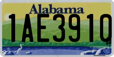 AL license plate 1AE3910